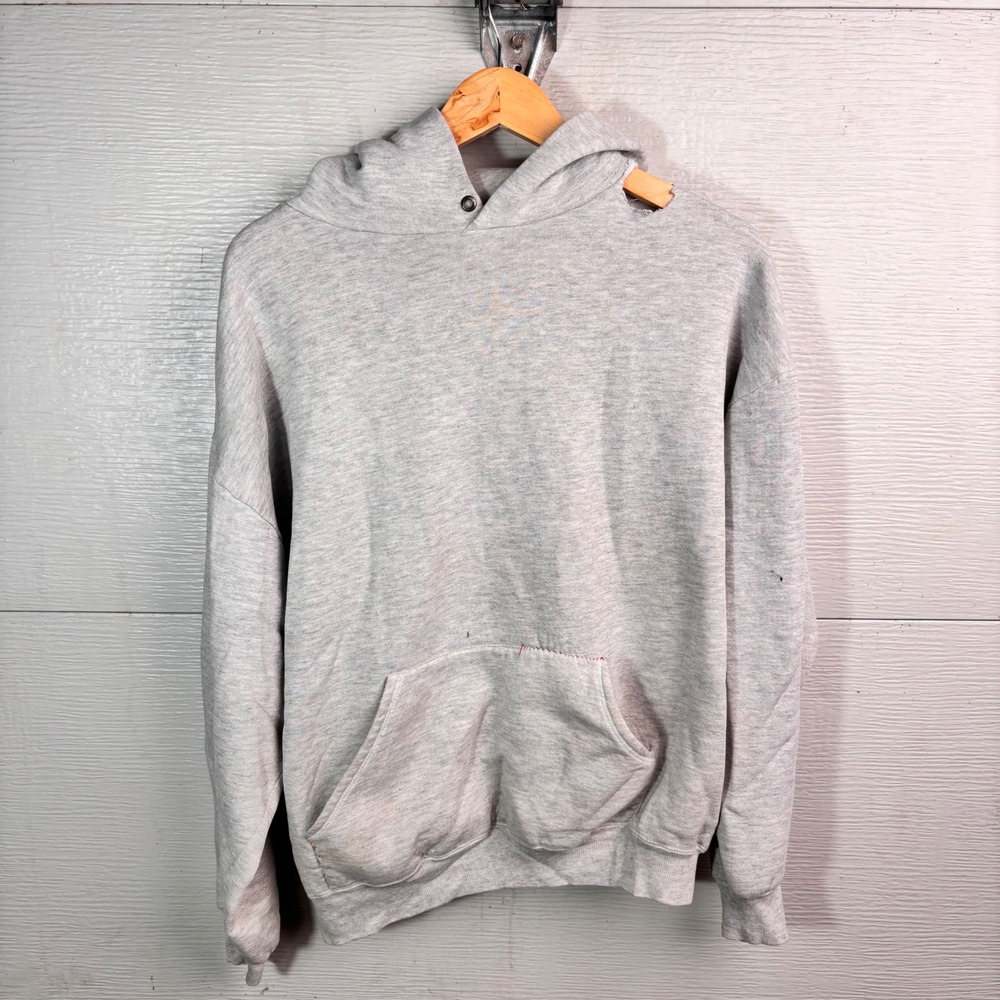 Vintage 1990s Distressed Maine Seafood Hoodie Jerzees USA XL Fisherman Coastal